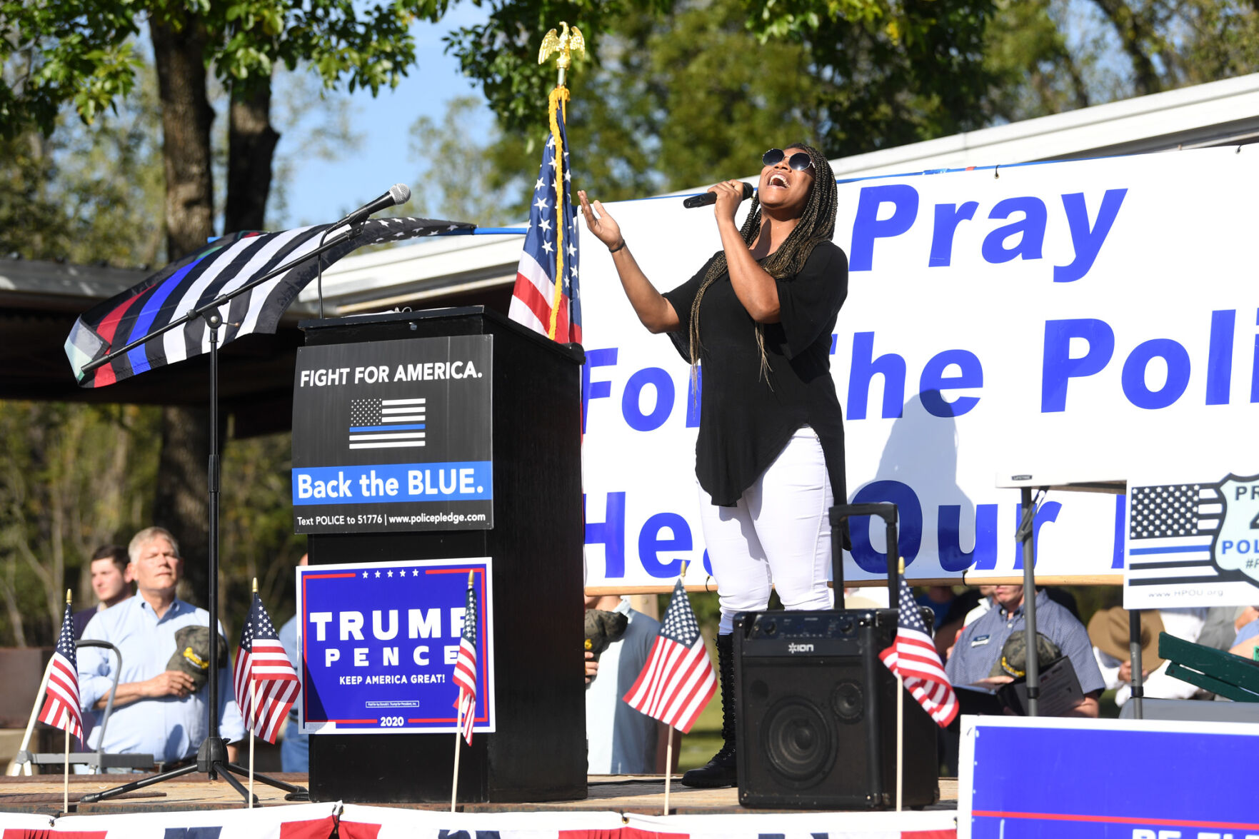 Back the Blue first responders rally